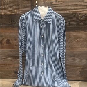 Blue Striped Men's Shirt by Hugo Boss slim line